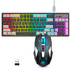 RCY Wireless Keyboard and Mouse 96 Keys Mechanical Feel Keyboard Mice Combo