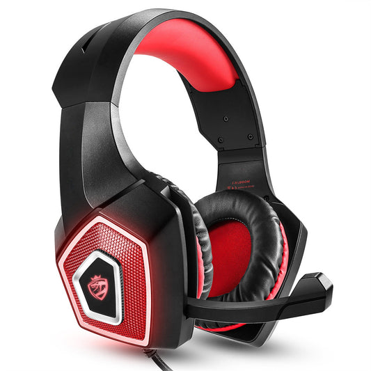 SZC V1 Red Wired Over Ear Headset