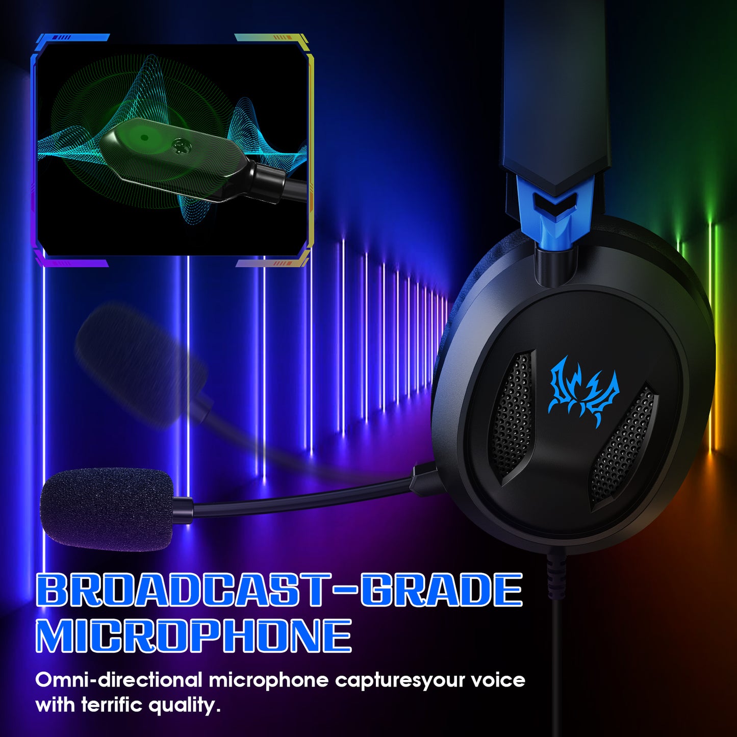 UHM G3100 Gaming Headset Blue