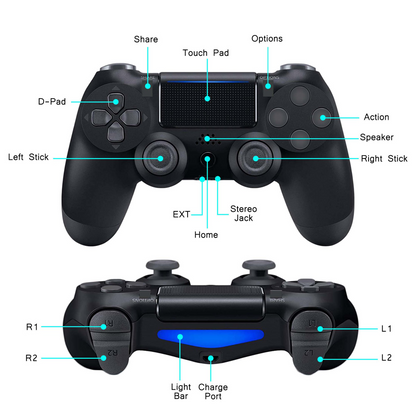 SZC PS4 Wireless Controller,Black