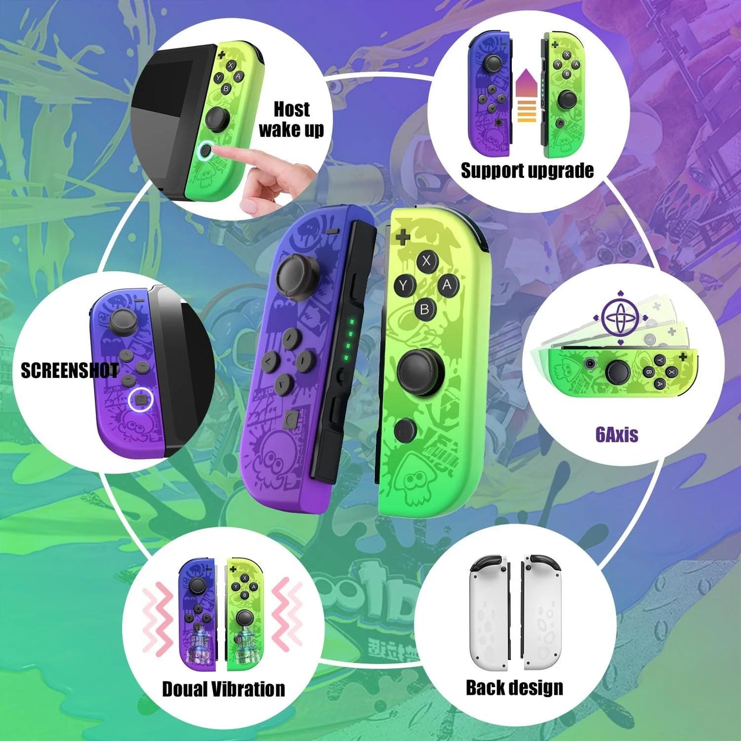 UHM Joy-Pad for Nintendo Switch Controller,Splatoon 3