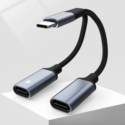 RCY 2 in 1 USB C to Aux Audio Jack +Type C Charger