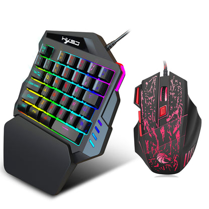 RCY One-Handed Gaming Keyboard and Mouse Combo