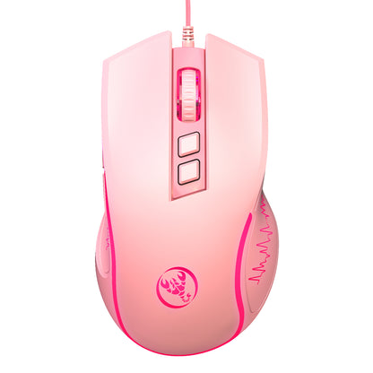 RCY X100 Pink Gaming Mouse Wired,USB Computer Mouse