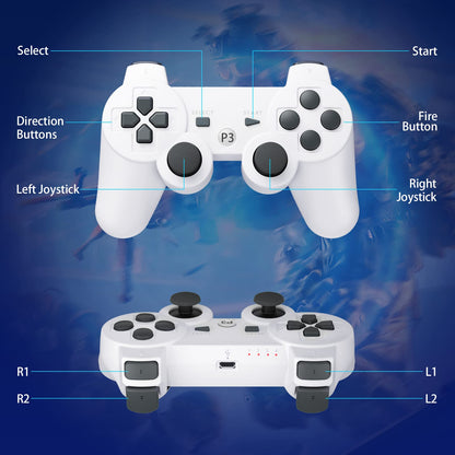 SZC PS3 Wireless Controller,White